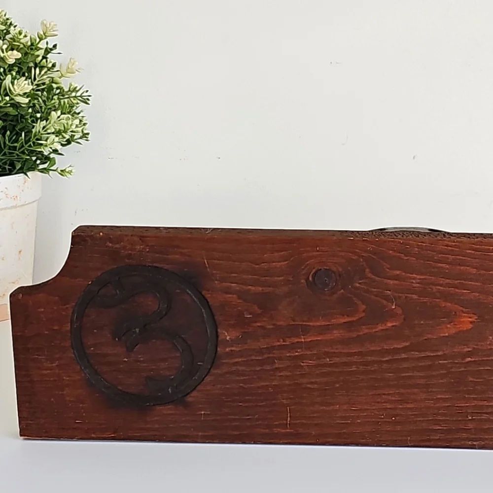 Western Wood & Metal Horseshoe Star Arrow Wall Shelf | Rustic Ranch Decor 18”